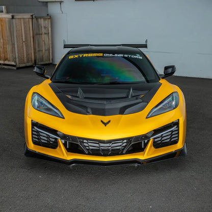 Corvette C8 Carbon Fiber Front Grille Tow Cover Kit image 6