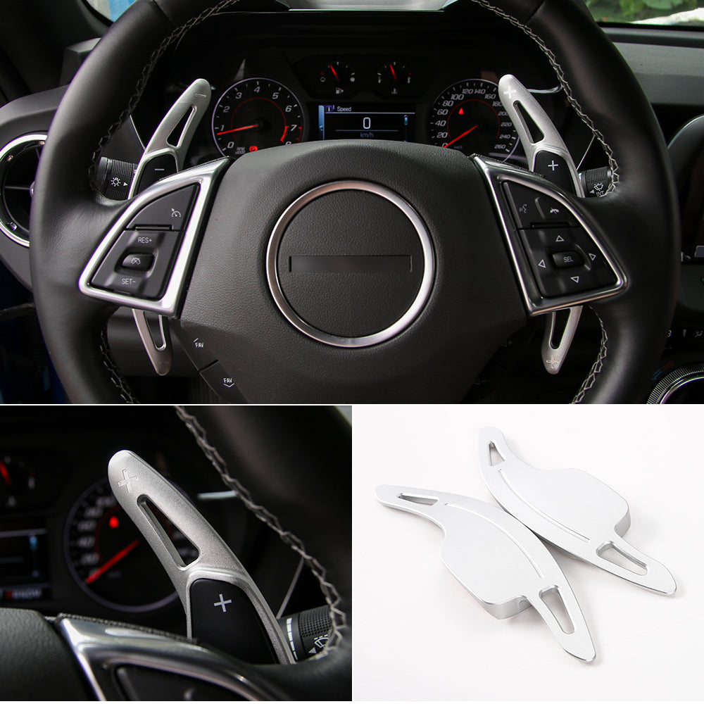 2016 - 24 Camaro Aluminum Paddle Shifter Cover Extensions | Red/Blue/Green/Silver/Black image 1