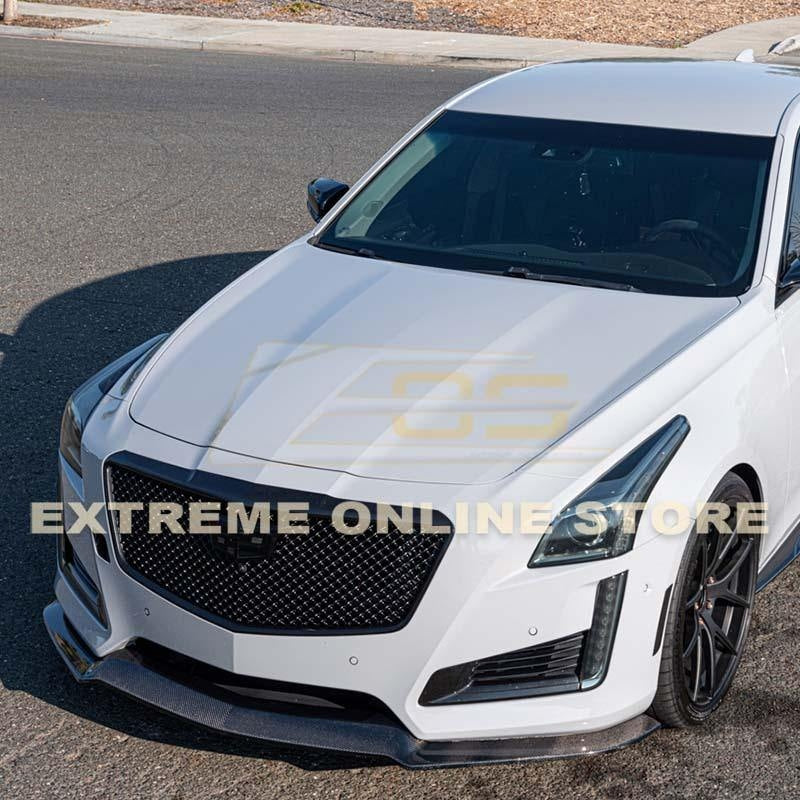 2014 - 19 Cadillac CTS Carbon Fiber Front Splitter &amp; Side Skirts