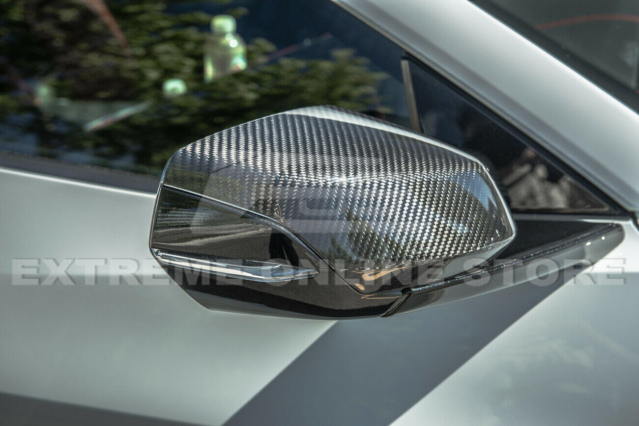 C8 Corvette Carbon Fiber Mirror Cover Caps