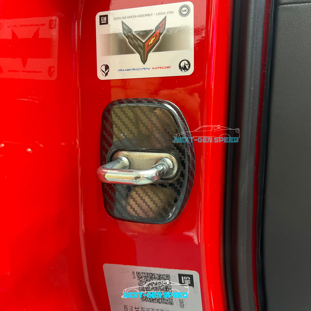 C8 Corvette Carbon Fiber Stainless Steel Door Striker