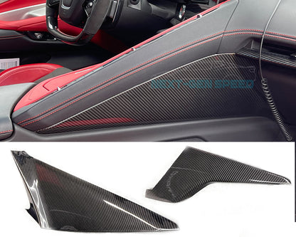C8 Corvette Carbon Fiber Center Console Side Panel Covers | Next-Gen Carbon