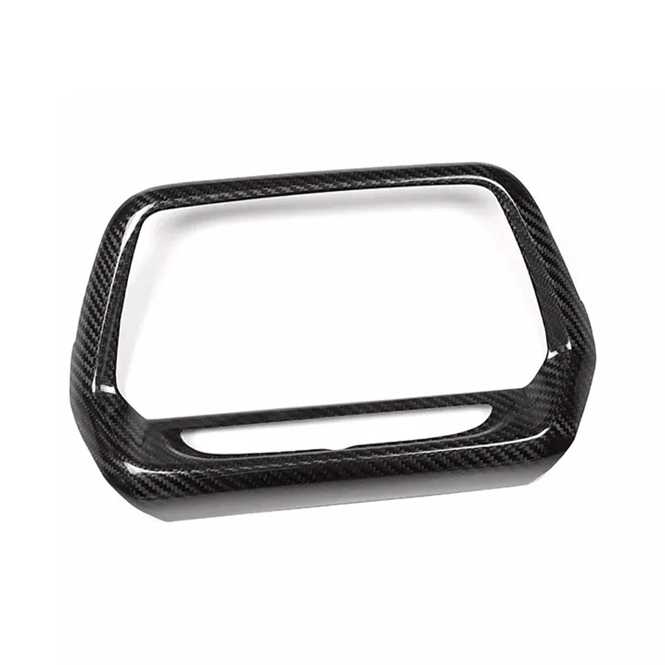 2016 - 24 Camaro Real Carbon Fiber 8" Radio Screen Trim Cover in Black/Red | Next-Gen Carbon