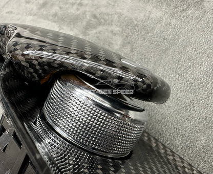 C8 Corvette Carbon Fiber Mode Selector + Plate Replacement Kit | Next-Gen Carbon