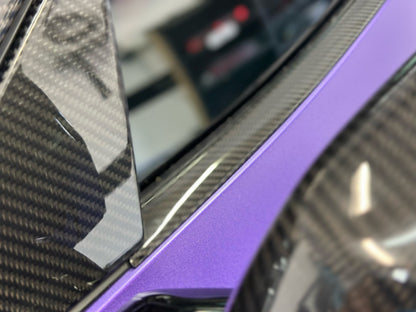 C8 Corvette Carbon Fiber Exterior Lower Window Trim Covers (Coupe/Convertible) | Next-Gen Carbon