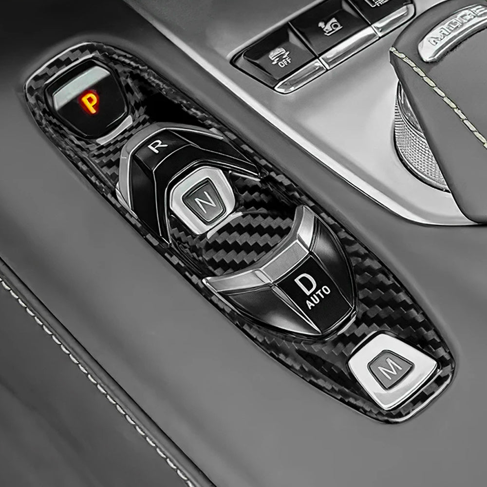 C8 Corvette Real Carbon Fiber Transmission Control Outer Trim Cover | Black/Red/Blue Carbon