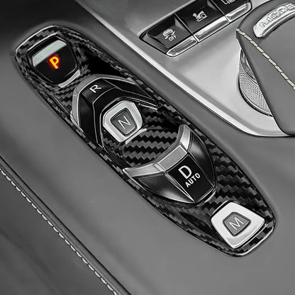 C8 Corvette Real Carbon Fiber Transmission Control Outer Trim Cover | Black/Red/Blue Carbon