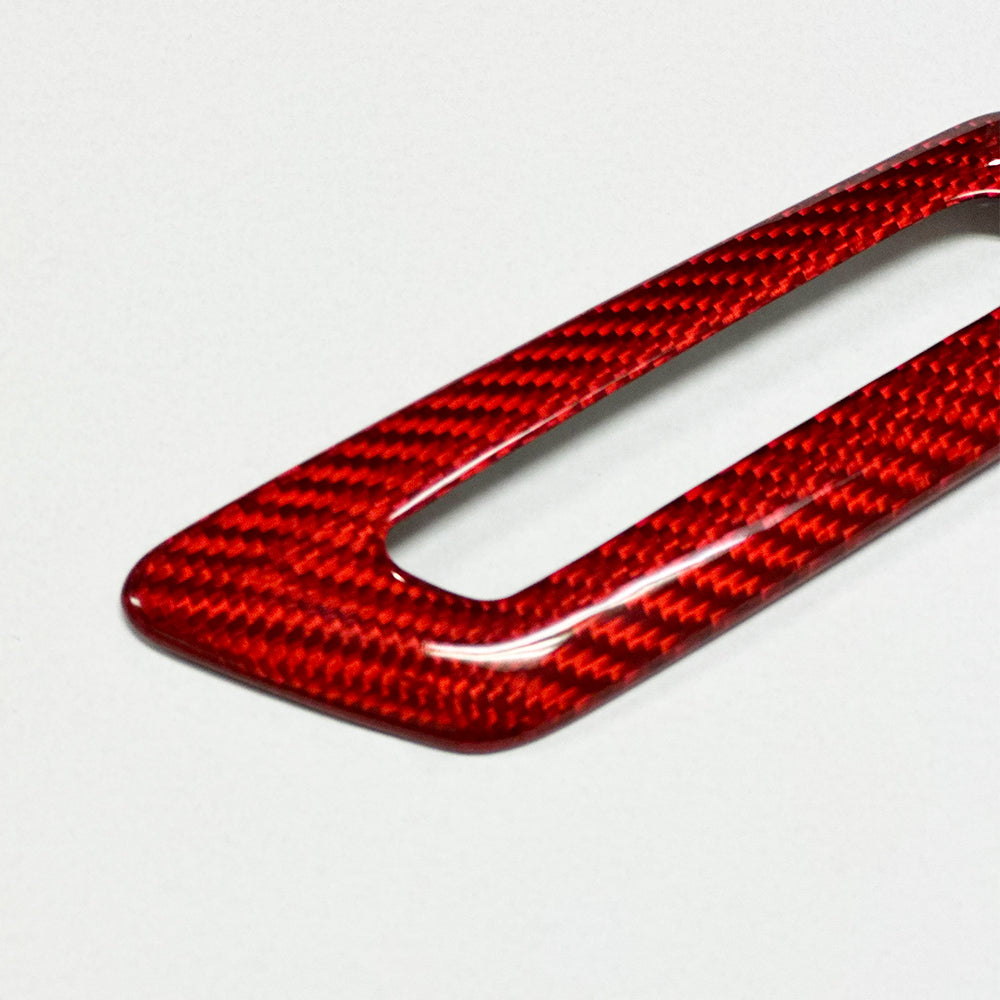 2016 - 24 Camaro Real Carbon Fiber Memory Seat Control Trim | Black / Red