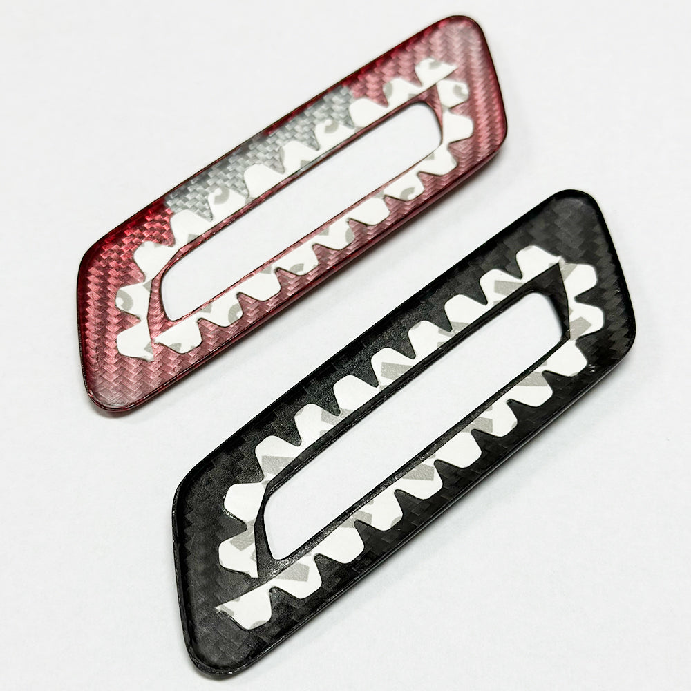 2016 - 24 Camaro Real Carbon Fiber Memory Seat Control Trim | Black / Red