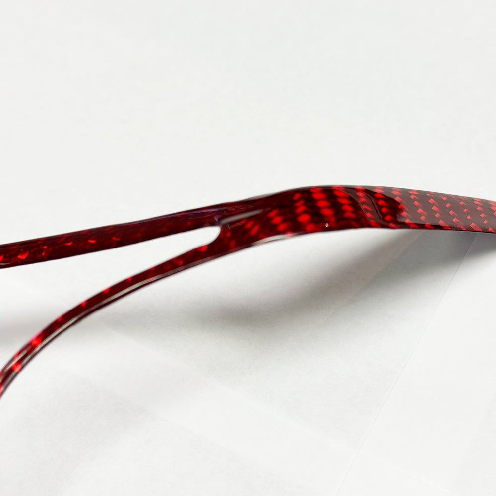 C8 Corvette Carbon Fiber Steering Wheel Chrome Button Trim Covers | Black/Red/Blue