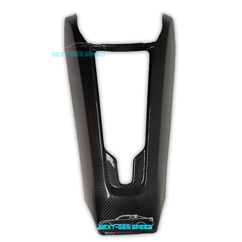 C8 Corvette Carbon Fiber Rear Waterfall Compartment Cover | Black / Red Carbon Fiber