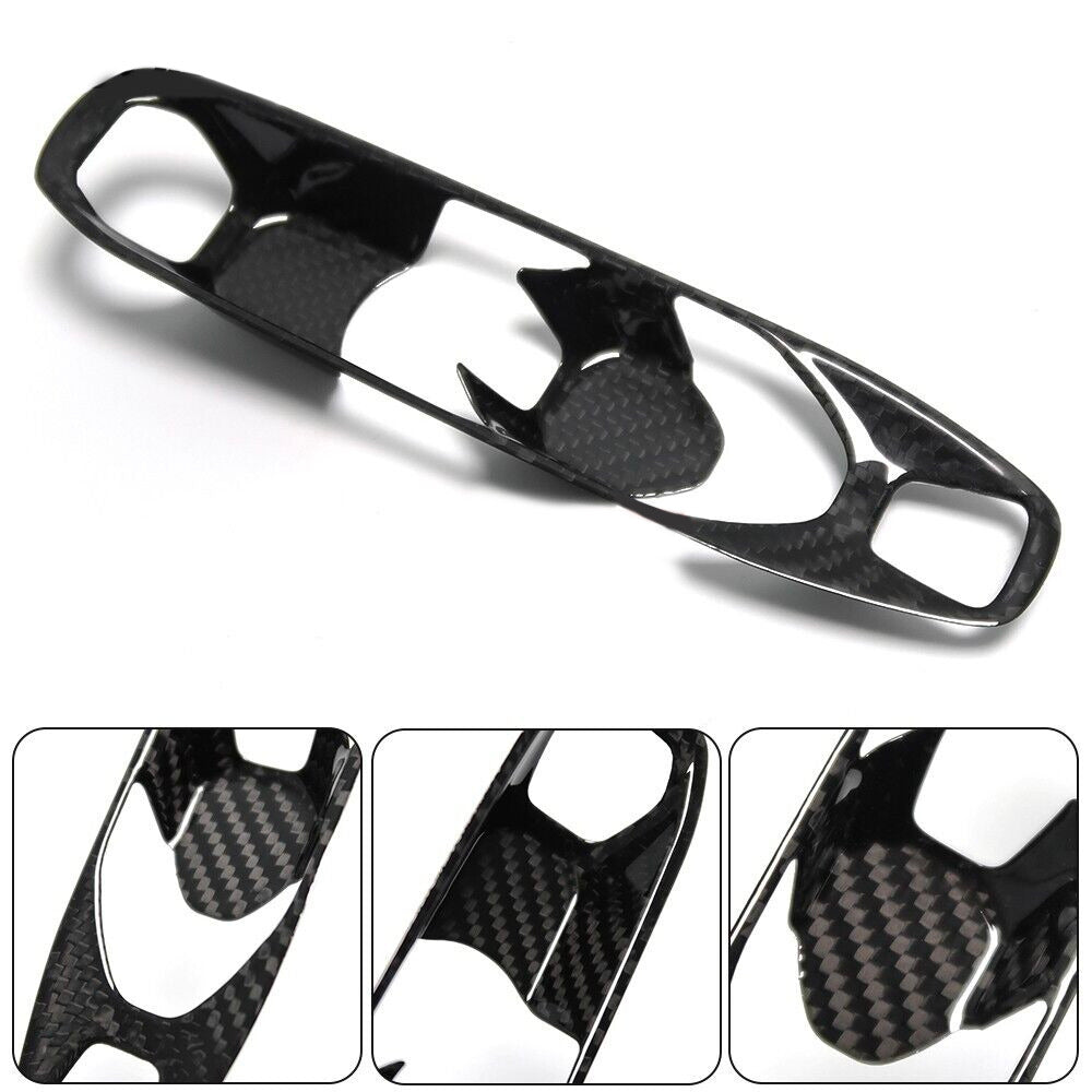 C8 Corvette Real Carbon Fiber Transmission Control Outer Trim Cover | Black/Red/Blue Carbon