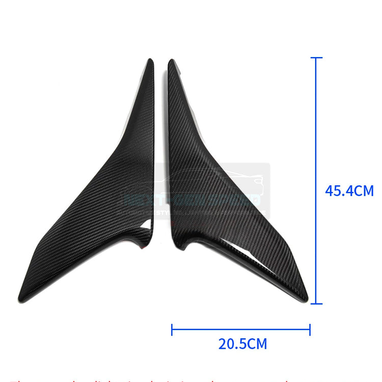 C8 Corvette Carbon Fiber Inner Door Panel Lower Trim Cover | Black / Red