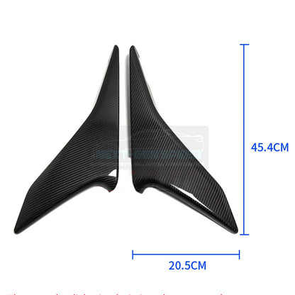 C8 Corvette Carbon Fiber Inner Door Panel Lower Trim Cover | Black / Red