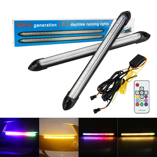 Dodge Charger Widebody RGB Flow Series Color Changing Front LED DRL Fog Lights