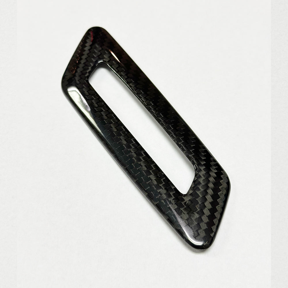2016 - 24 Camaro Real Carbon Fiber Memory Seat Control Trim | Black / Red