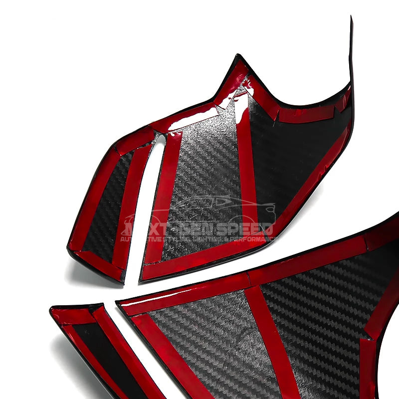 C8 Corvette Carbon Fiber Side Mirror Cover Lower Base Cap Covers
