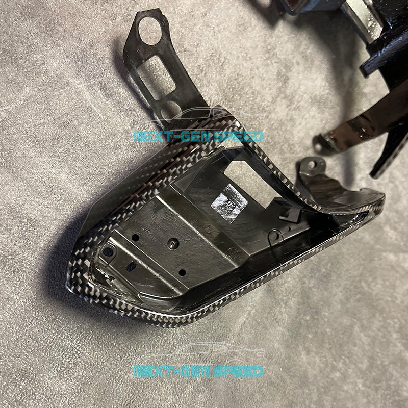 C8 Corvette Carbon Fiber Steering Wheel Button Trim Replacements
