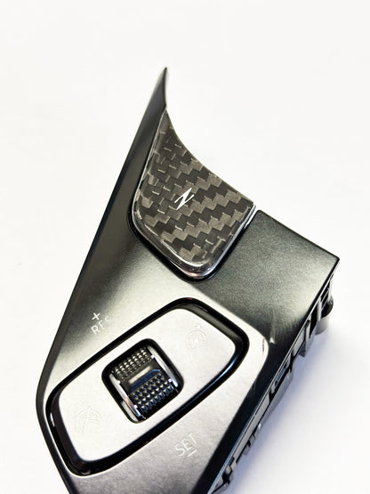 C8 Corvette Carbon Fiber Z Button Steering Wheel Button Cover | Next-Gen Carbon