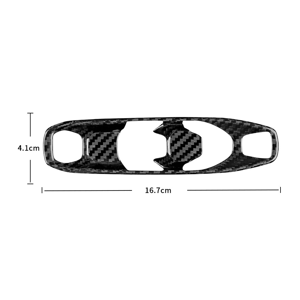 C8 Corvette Real Carbon Fiber Transmission Control Outer Trim Cover | Black/Red/Blue Carbon