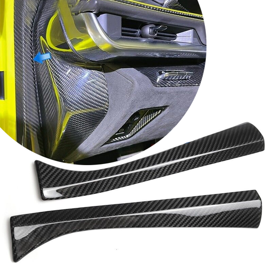 C8 Corvette Carbon Fiber Interior Side Dash Entry Trim Kit | Stingray / Z06 / E-Ray