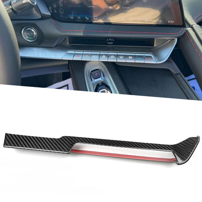 2026+ C8 Corvette Carbon Fiber Center Climate Control Outlet Trim Cover image 0