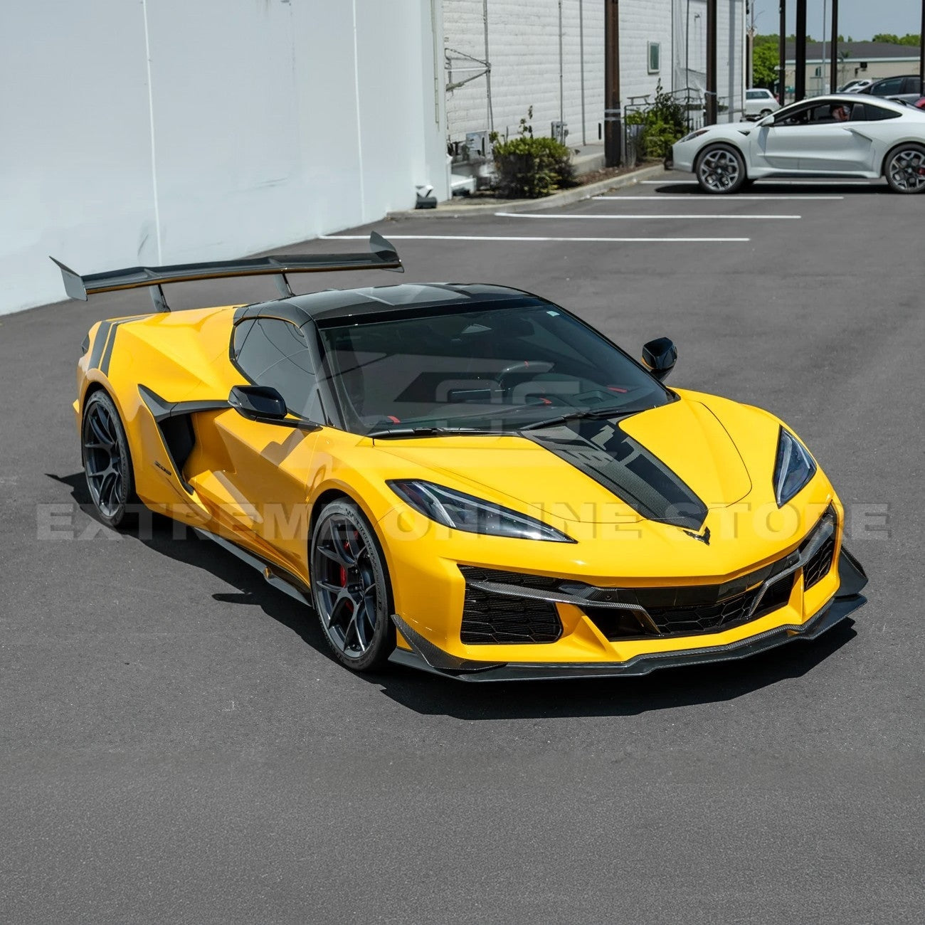 C8 Corvette Z06 Z07 Extended Package Front Splitter &amp; Canards