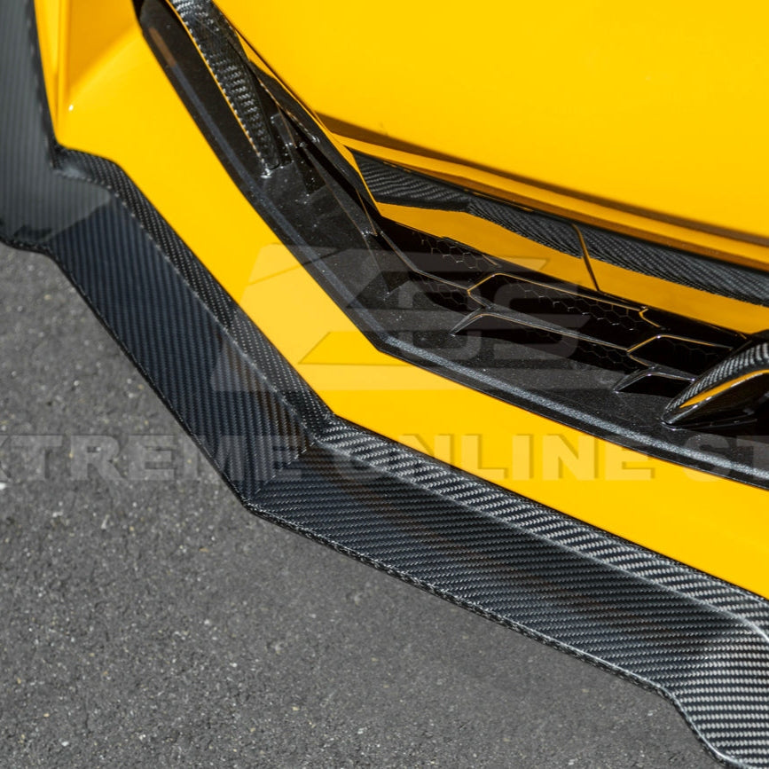 C8 Corvette Z06 Z07 Extended Package Front Splitter &amp; Canards