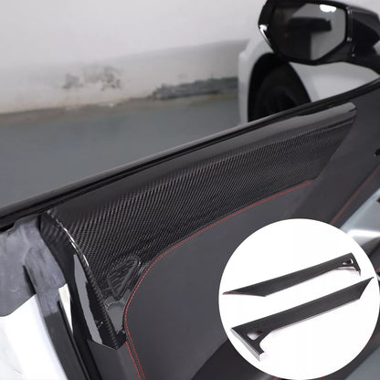 C8 Corvette Carbon Fiber Interior Inner Door Upper Covers | Next-Gen Carbon