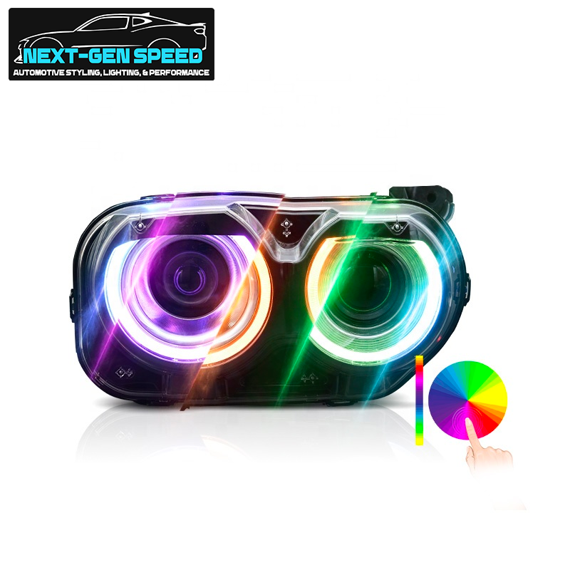 2009 - 14 Dodge Challenger Prebuilt RGB LED Headlights