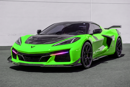 C8 Corvette Z06 RGB Flow LED DRL Light Bar Bezels | Carbon Flash / Carbon Fiber image 1