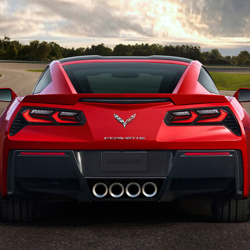 2014-19 C7 Corvette C8 Style RGB Flow Sequential Smoked LED Rear Tail Lights image 7