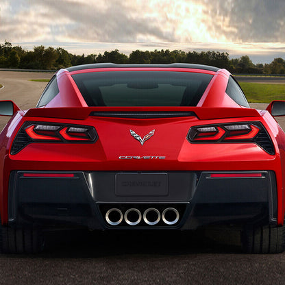 2014-19 C7 Corvette C8 Style RGB Flow Sequential Smoked LED Rear Tail Lights image 7