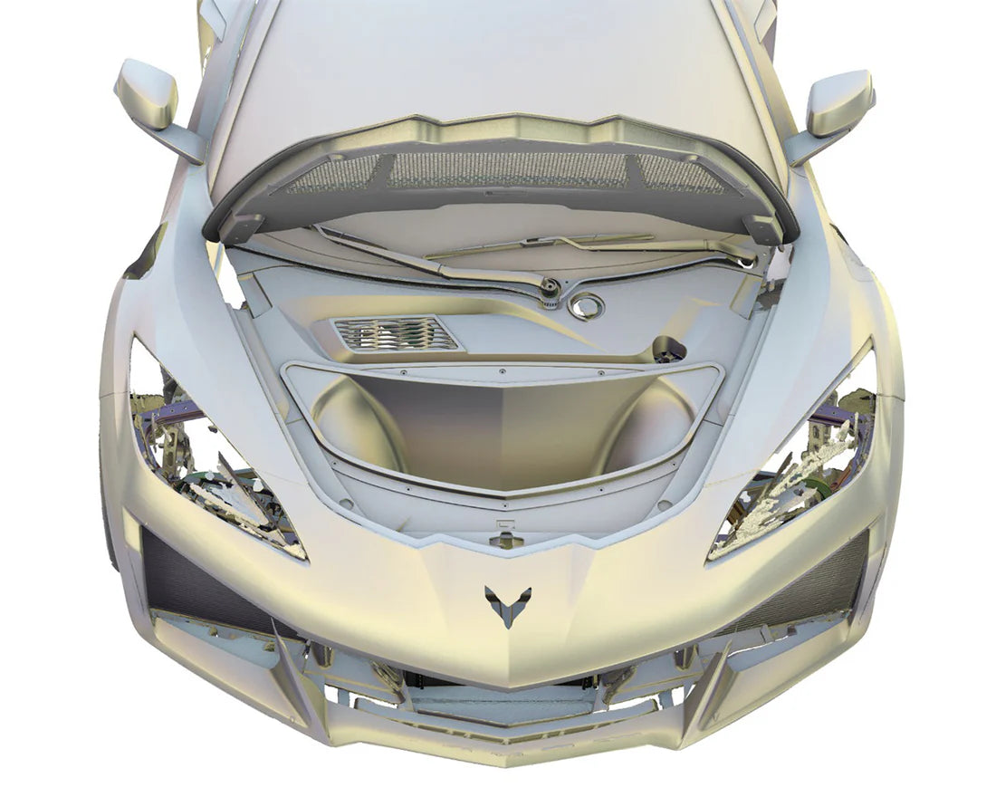 C8 Corvette ZR1 Style Functional Hood | Carbon Fiber image 7