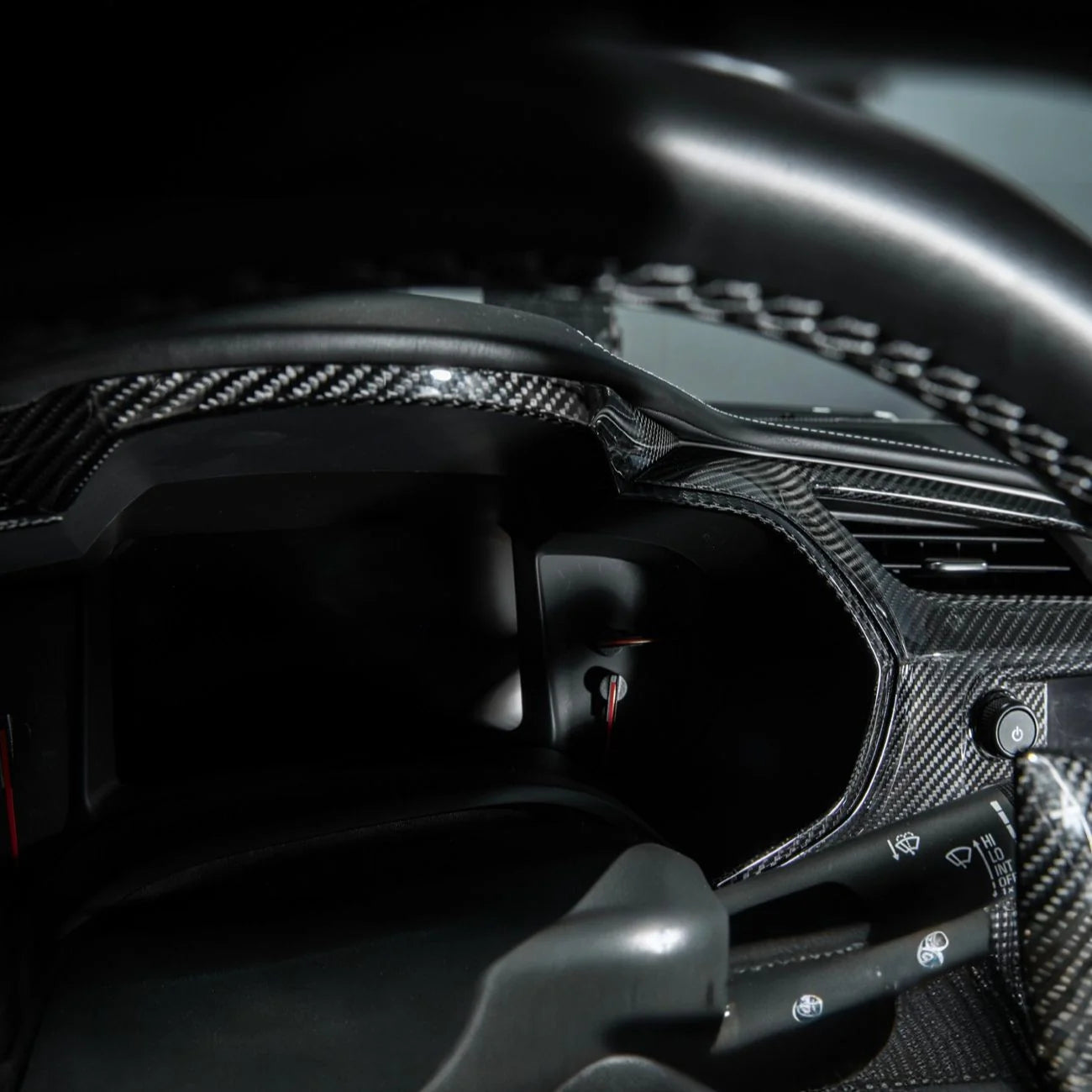Corvette C7 Dry Carbon Fiber Speedometer Trim Cover Set image 3