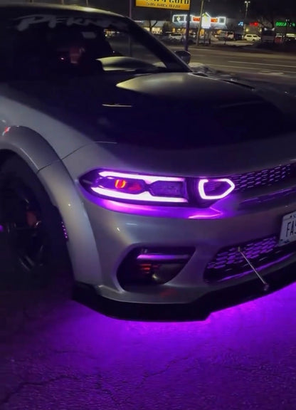 Dodge Charger Widebody Flow RGB DRL Fog Light Trim Covers image 1