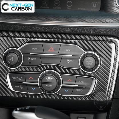 2015 - 24 Charger Carbon Fiber Climate Control Insert Overlay | Next-Gen Carbon