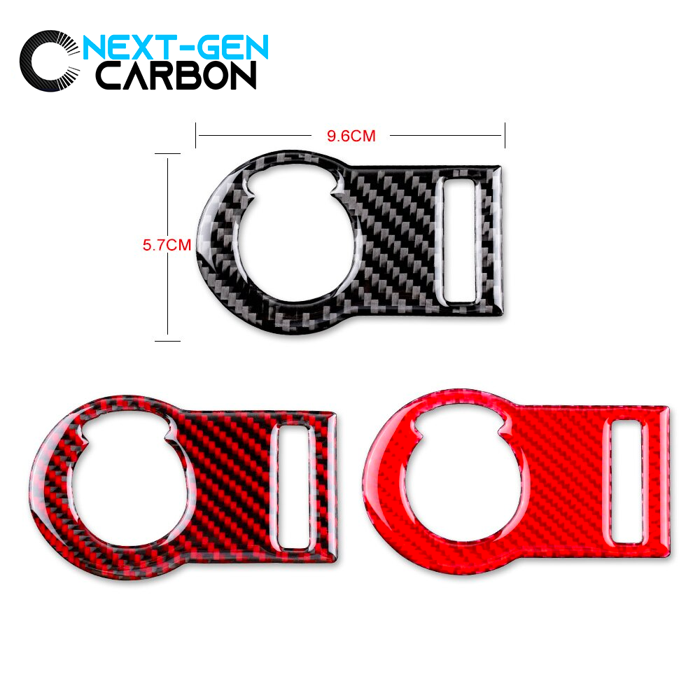 2010 - 15 Camaro Real Carbon Fiber Headlight Switch Trim Overlay | Black / Red Carbon
