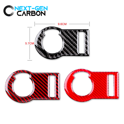 2010 - 15 Camaro Real Carbon Fiber Headlight Switch Trim Overlay | Black / Red Carbon