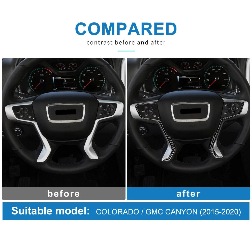 2015 - 20 Colorado Carbon Fiber Steering Wheel Trim Kit | Next-Gen Carbon