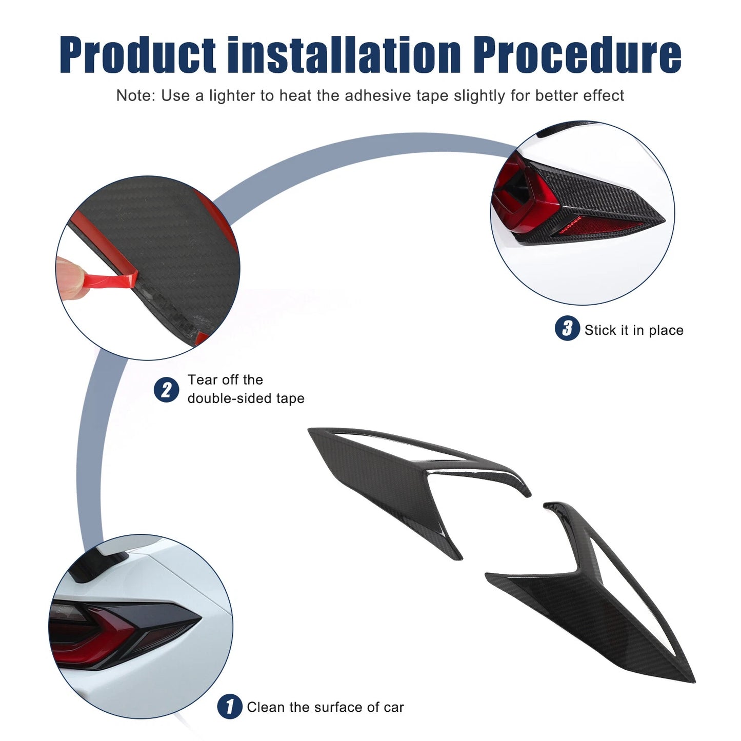 C8 Corvette Carbon Fiber Tail Light Side Bezel Cover