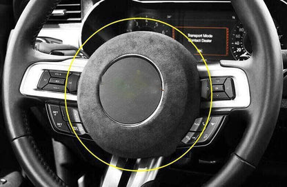 2015 - 2024 Ford Mustang Suede Steering Wheel Air Bag Frame Cover