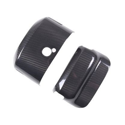 2014 - 19 C7 Corvette Carbon Fiber Steering Wheel Base Trim Cover Kit | Black / Red