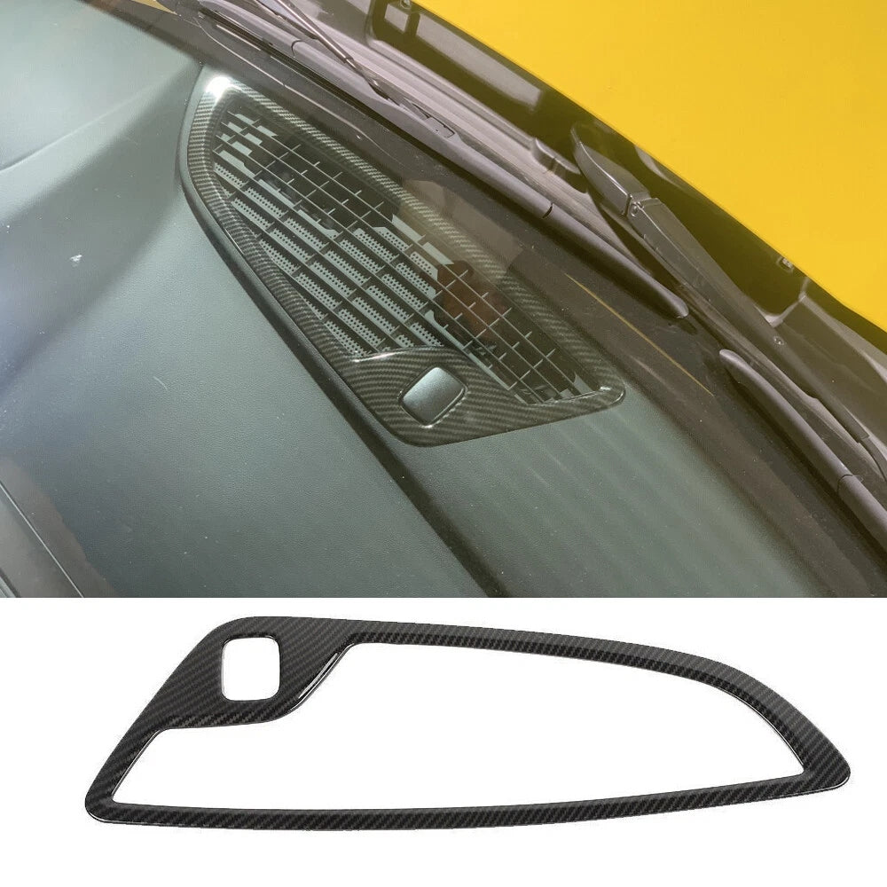 2016 - 24 Camaro Hydro-Dipped Carbon Fiber Upper Dashboard Air Vent Trim Cover