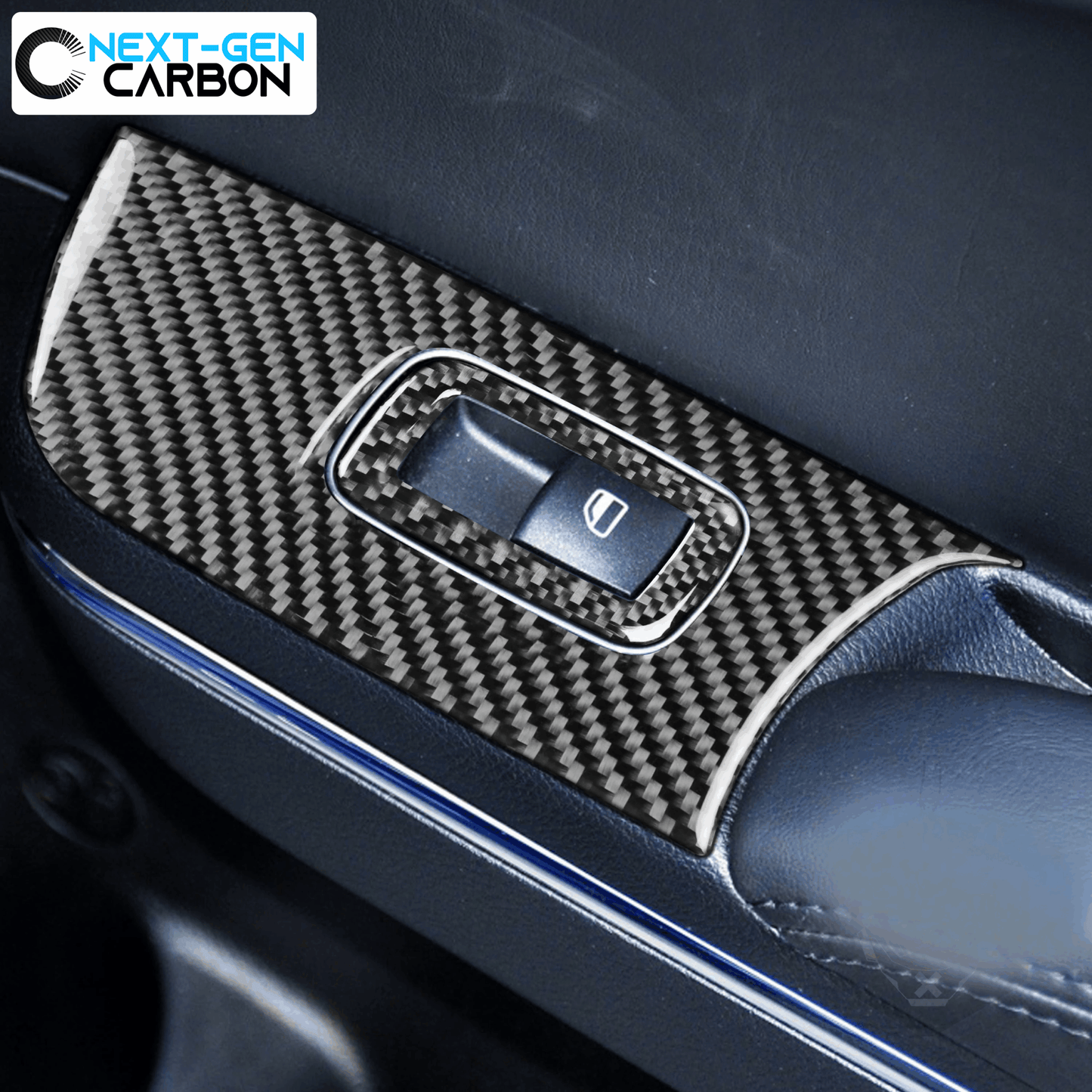 2015 - 24 Dodge Charger / Durango Carbon Fiber Window Switch Panel Overlays | Next-Gen Carbon