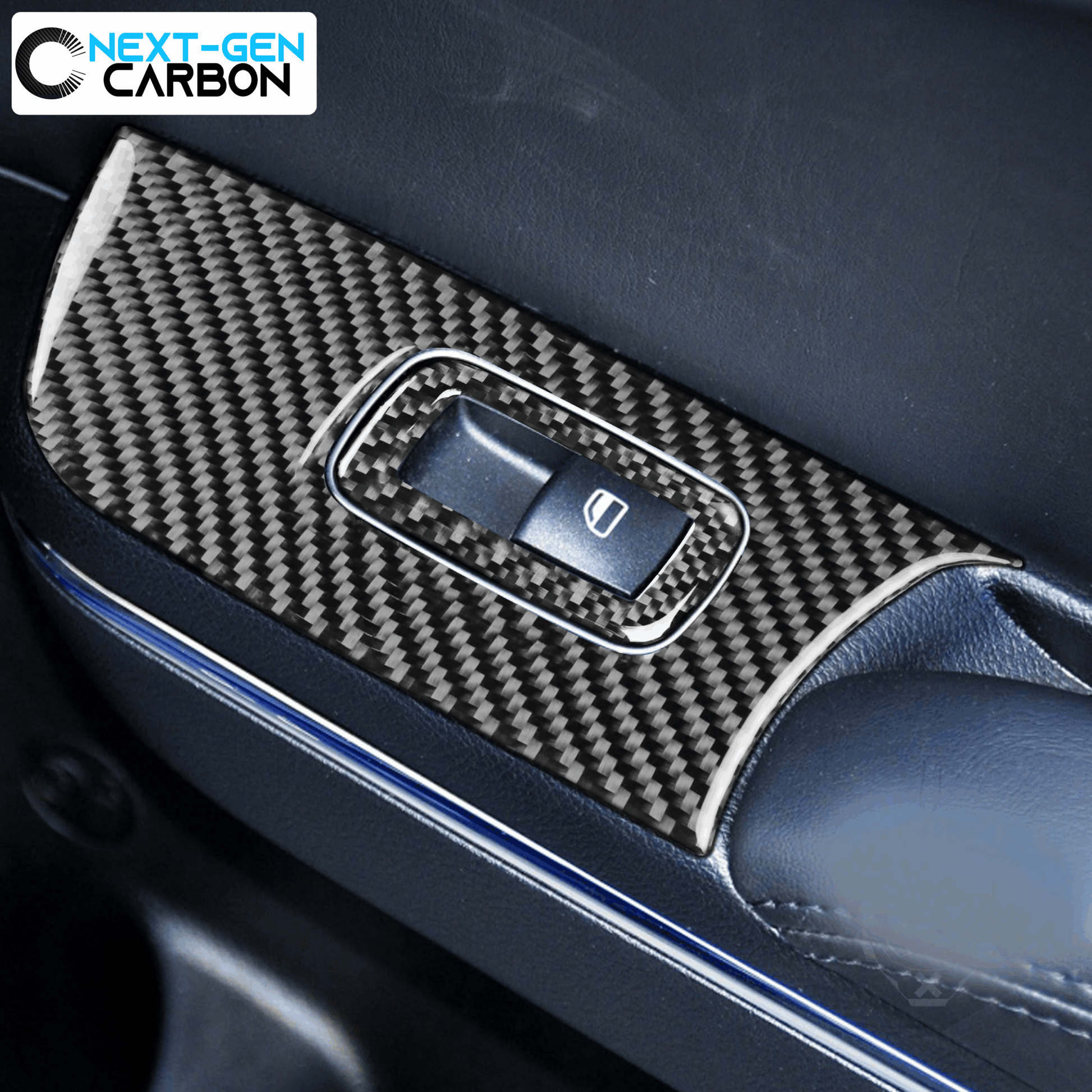 2015 - 24 Dodge Charger / Durango Carbon Fiber Window Switch Panel Overlays | Next-Gen Carbon