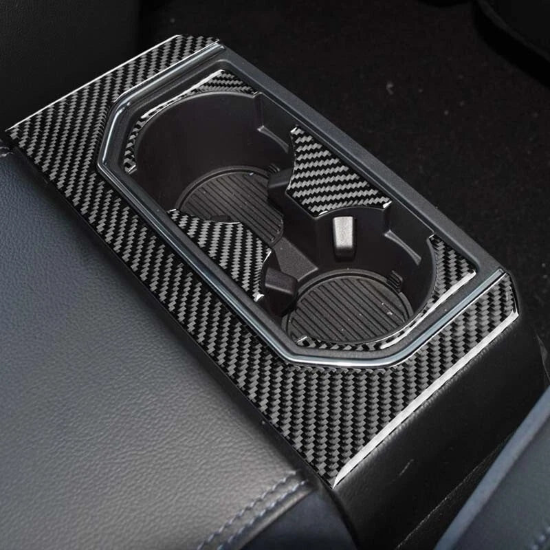 2015 - 20 Ford F150 Carbon Fiber Rear Cup Holder Trim Overlay | Next-Gen Carbon