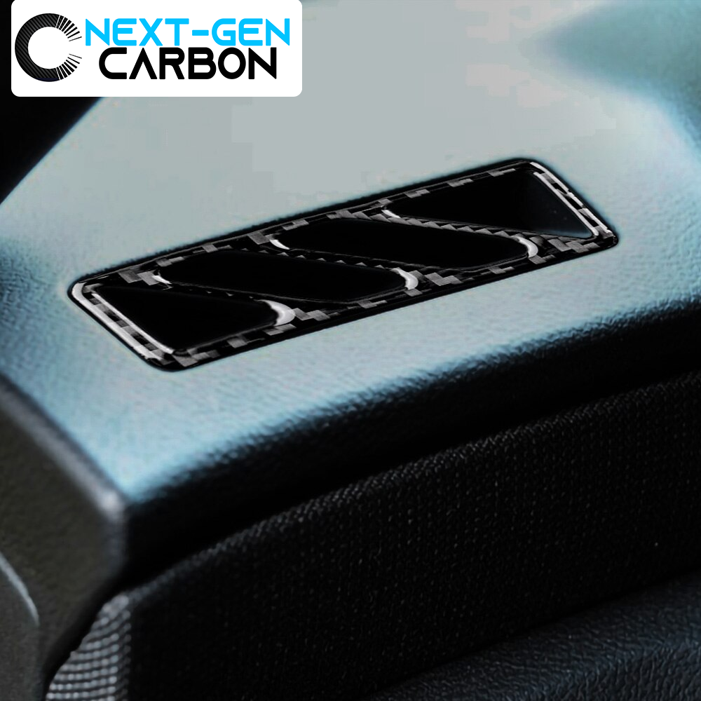 2010 - 15 Camaro Carbon Fiber Dashboard Vent Trim | Black / Red Carbon