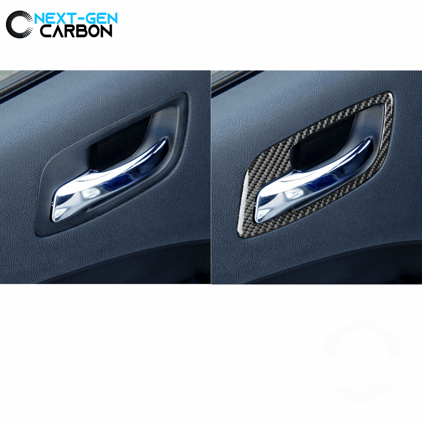 2011 - 24 Dodge Charger Carbon Fiber Interior Door Handle Trim Covers