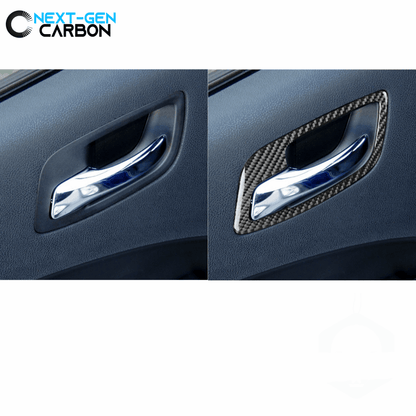 2011 - 24 Dodge Charger Carbon Fiber Interior Door Handle Trim Covers